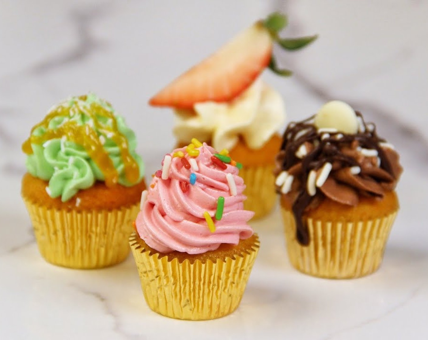 4 Flavors 1 Mini Cupcakes
