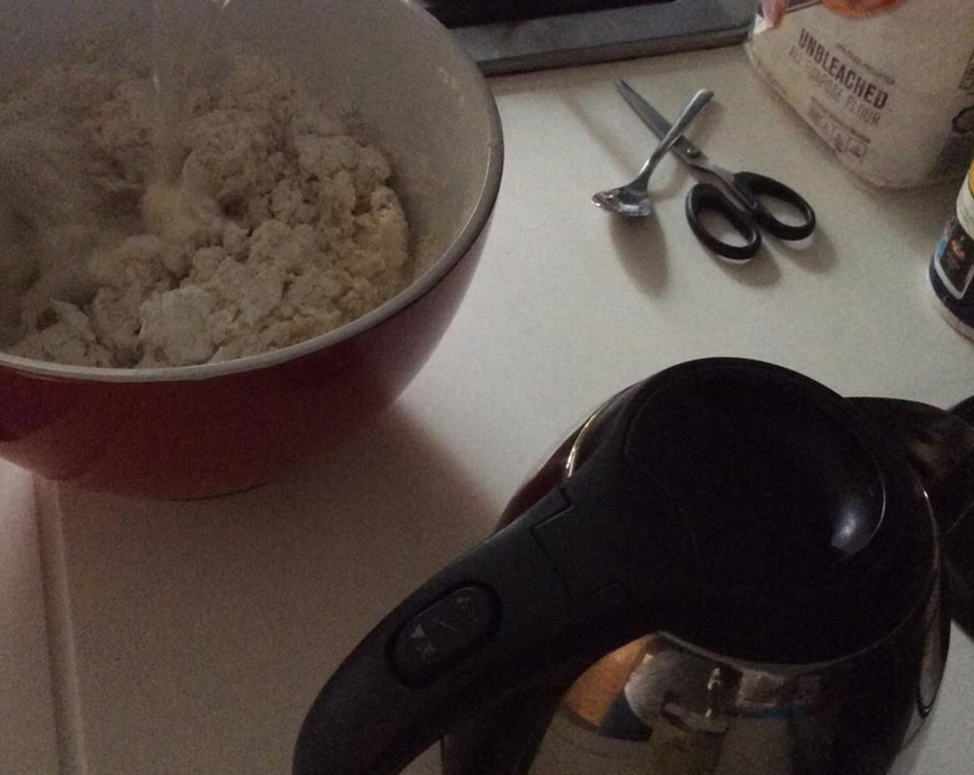 step 4 Add Water (1 1/2 cups) to the flour mixture.