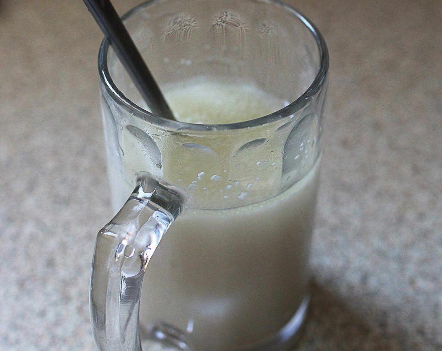 step 1 Combine lukewarm Water (2/3 cup) Granulated Sugar (1 Tbsp), Salt (1 tsp), Active Dry Yeast (1 tsp), and Olive Oil (1/2 Tbsp) and allow to sit for 10-15 minutes until it turns foamy.