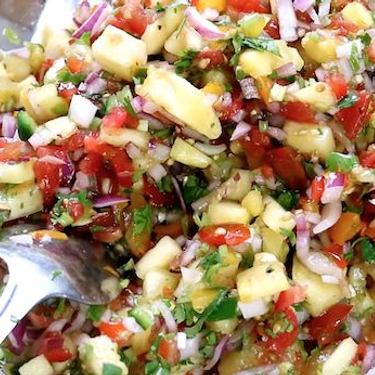 Pineapple Salsa Omelette Recipe | SideChef