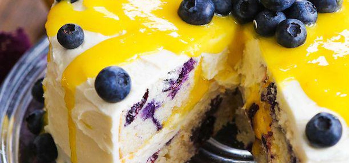 Lemon Blueberry Layer Cake with Lemon Buttercream Recipe | SideChef
