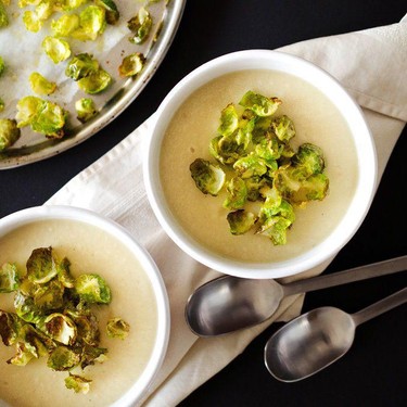 Parsnip & White Bean Soup with Crispy Brussels Sprouts Recipe | SideChef