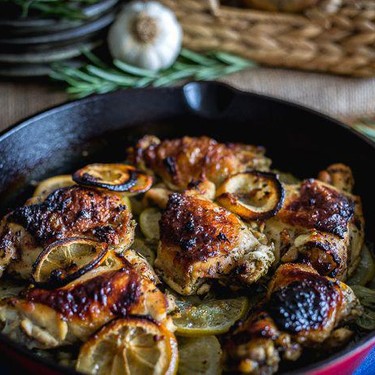 Lemon & Rosemary Roast Chicken with White Wine Recipe | SideChef