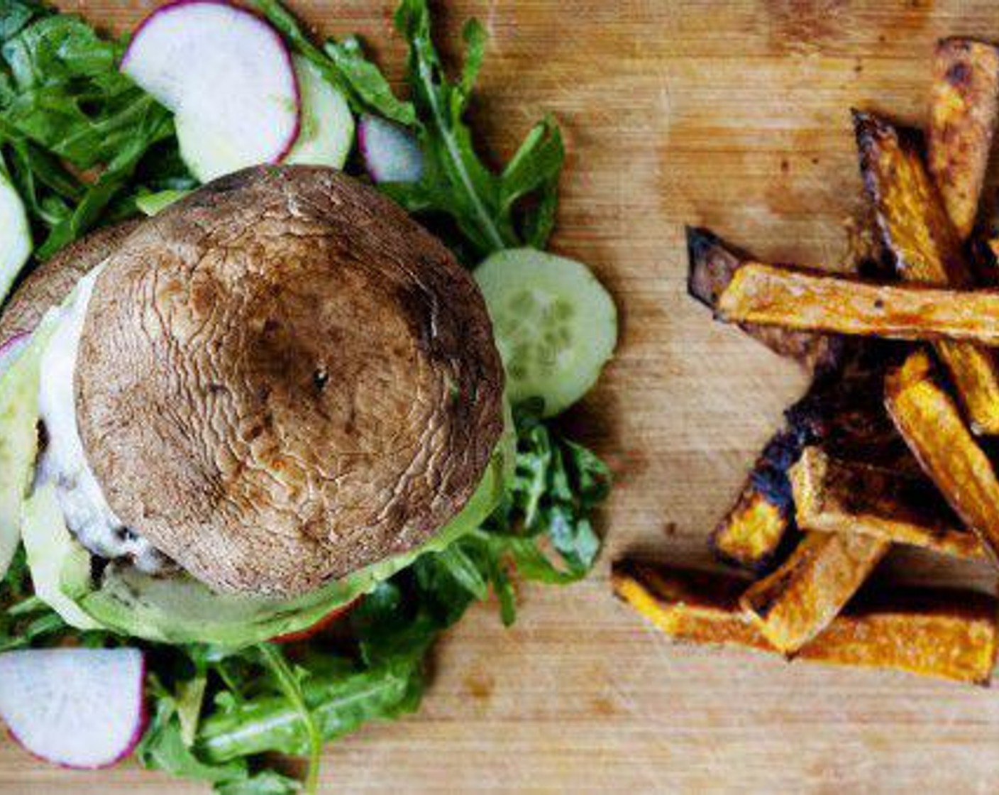 Beef Burger in Portobello Mushroom Bun