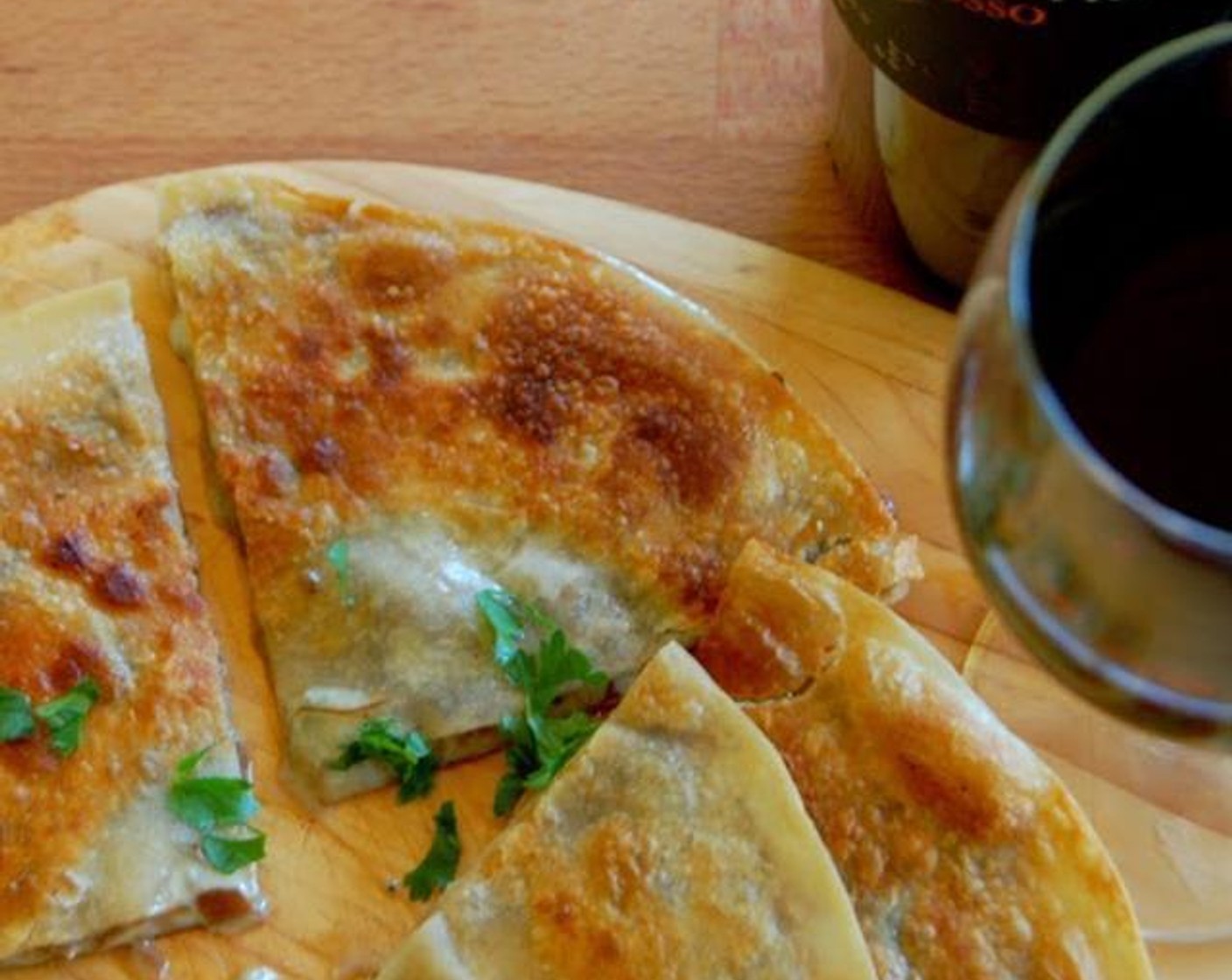 Balsamic Onion Blue Cheese Quesadilla