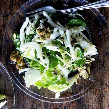 Fall Salad with Cabbage, Manchego, Citrus Vinaigrette, and Candied Pepitas Recipe | SideChef