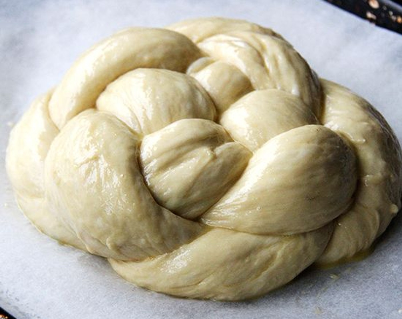 step 10 Let the loaf rise on a greased or parchment-lined baking sheet, about 30 minutes.