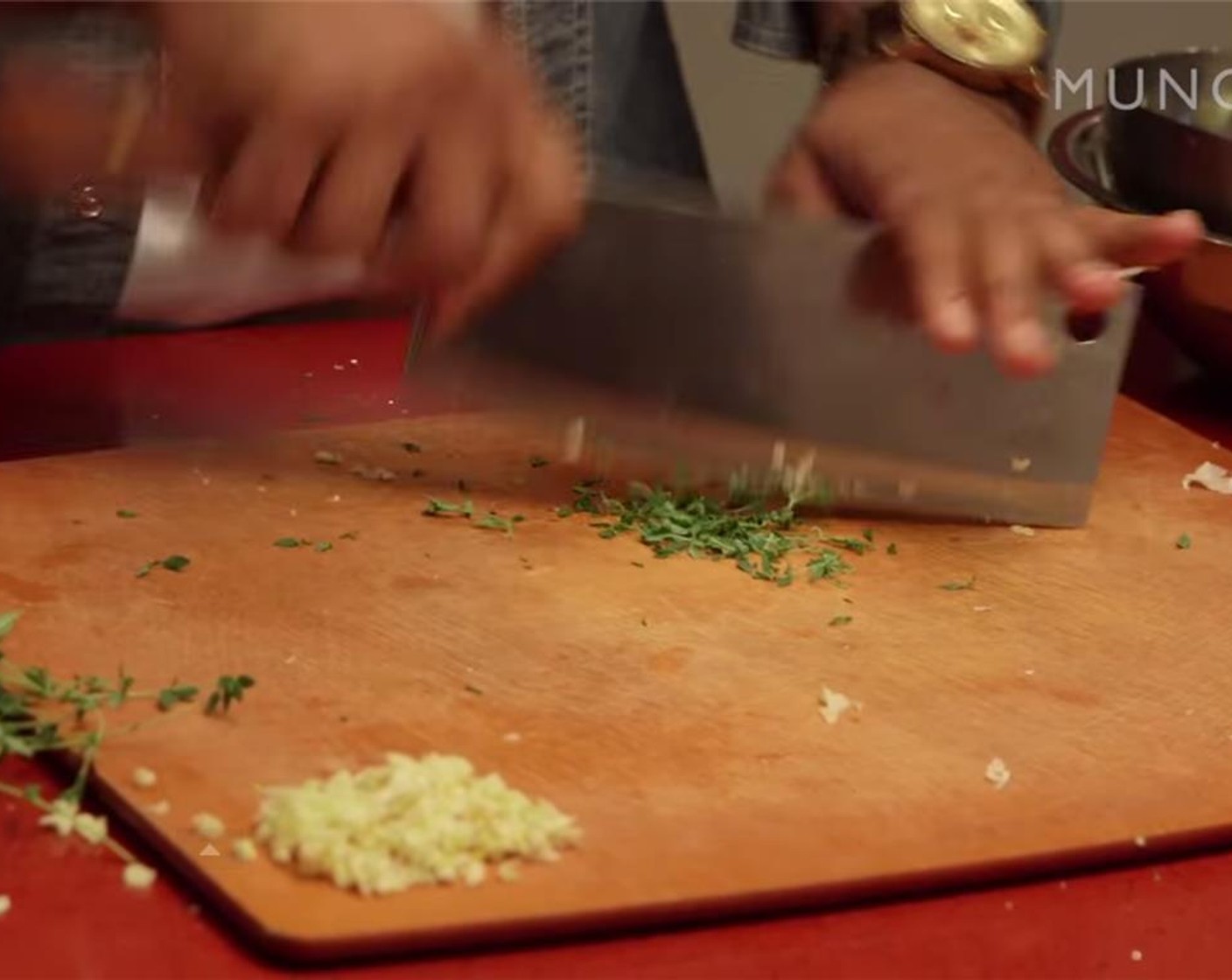 step 2 Destem and roughly chop the Fresh Thyme (1 Tbsp).