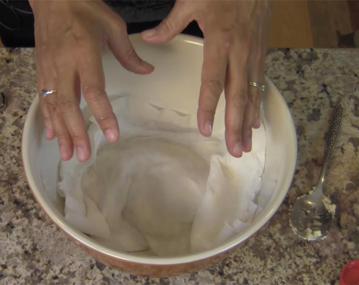 step 3 Cover dough with a stack of damp paper towels.