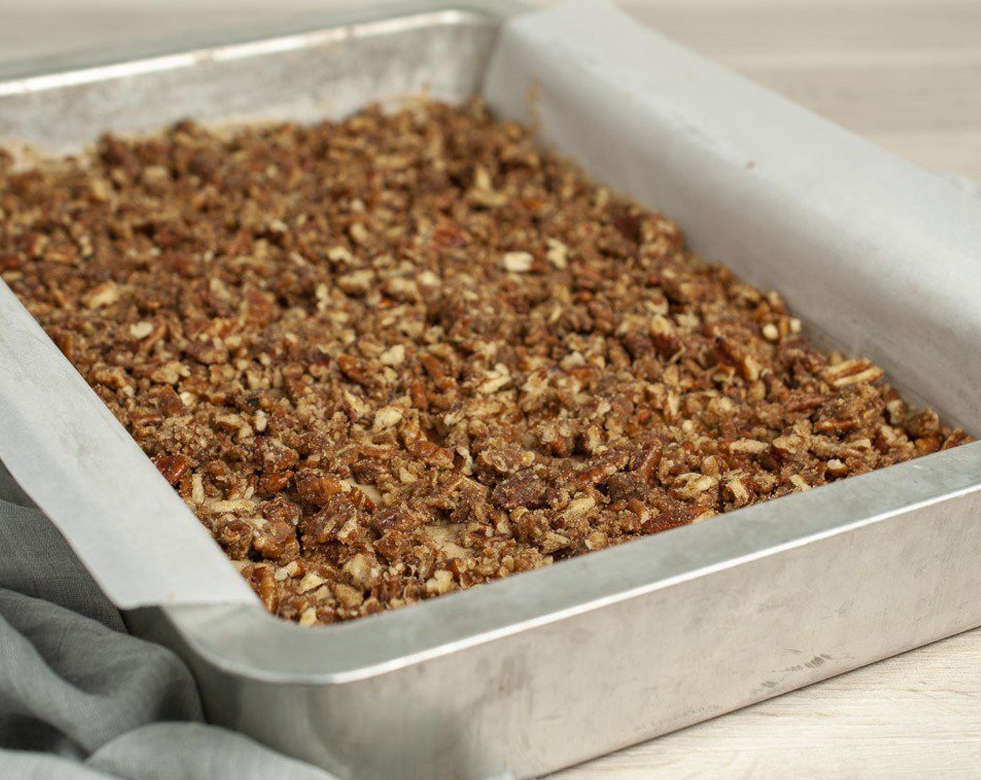 step 9 Pour into prepared pan and sprinkle evenly with pecan streusel. Bake for approximately 35-40 minutes or until a toothpick inserted in center comes out clean.