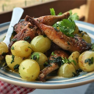 Quail with Grapes & Cilantro Recipe | SideChef