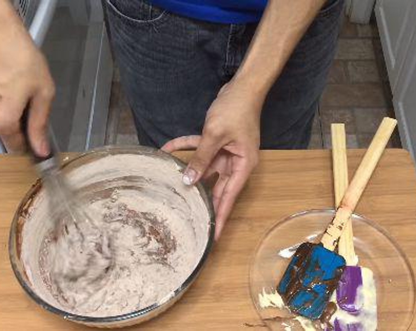 step 3 Separately, mix together the All-Purpose Flour (3/4 cup), Unsweetened Cocoa Powder (3 Tbsp), and Salt (1/4 tsp). Add to the chocolate mixture.