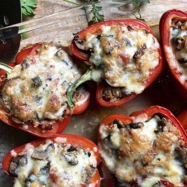 Stuffed Peppers with Quinoa & Spinach Recipe | SideChef