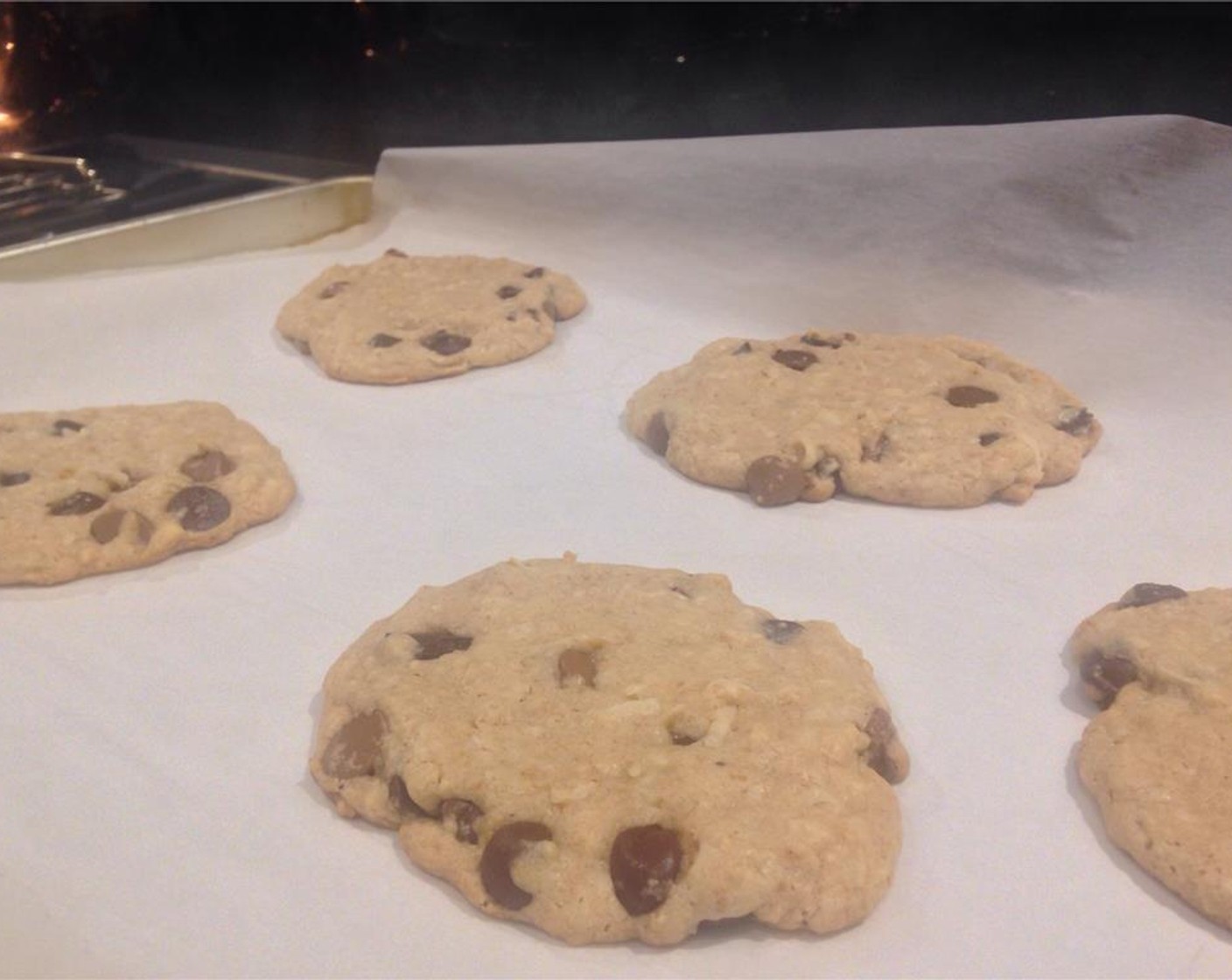 step 7 Bake for 8 minutes for soft cookies, a little longer if you like them crispier. Enjoy!!