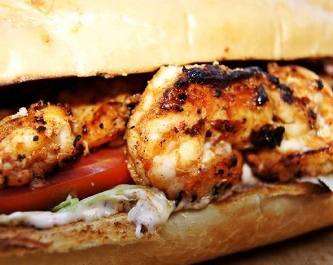 Grilled Shrimp Po Boy