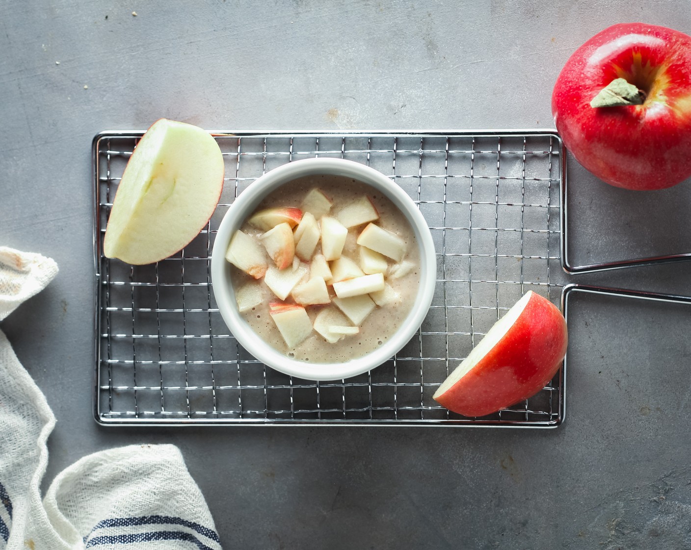 step 3 Stir ¼ of the Apple (1) into each ramekin.