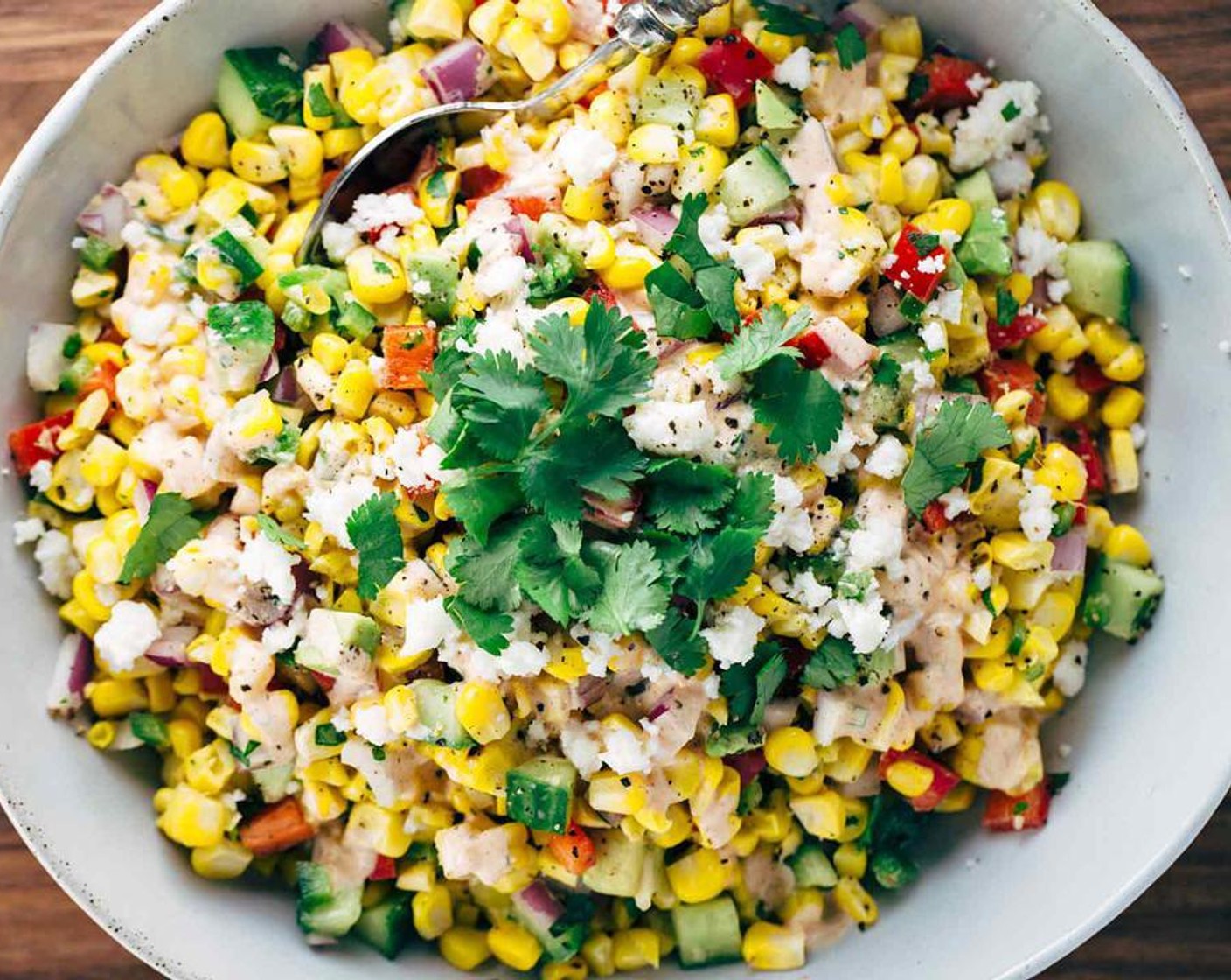 Mexican Street Corn Salad with Chipotle Dressing