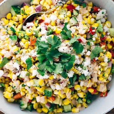 Mexican Street Corn Salad with Chipotle Dressing Recipe | SideChef