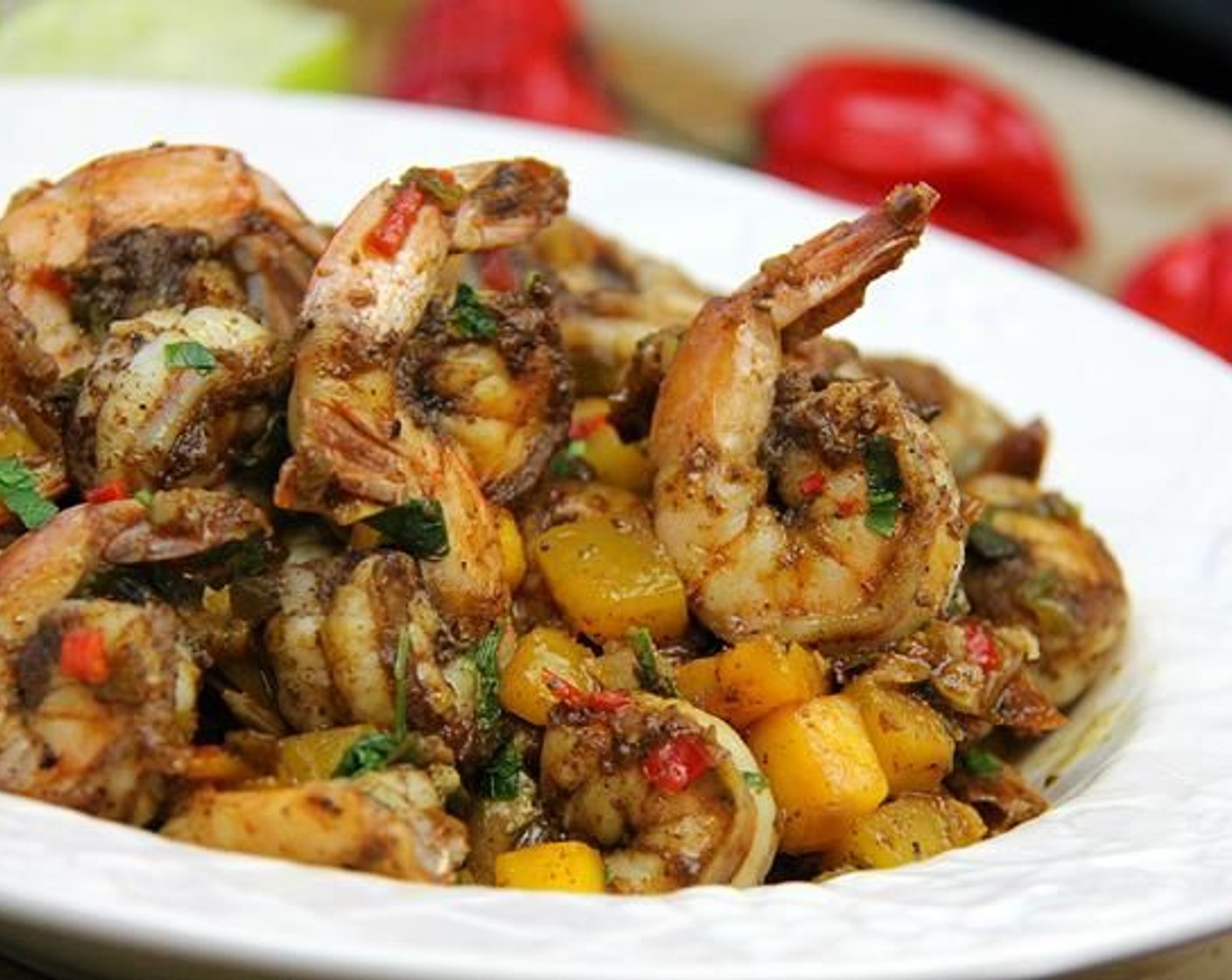 Stovetop Mango Jerk Shrimp Recipe SideChef