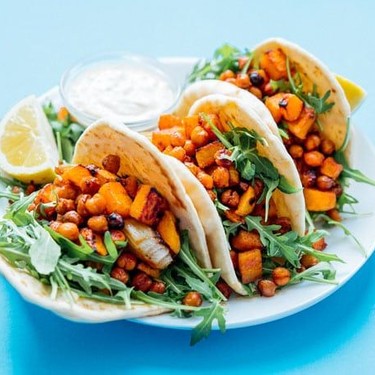 Roasted Butternut Chickpea Hummus Wraps Recipe | SideChef