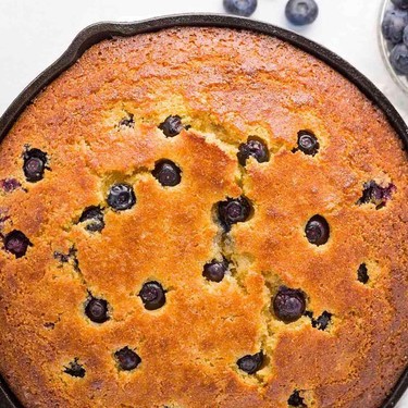 Skillet Cornbread with Blueberries Recipe | SideChef