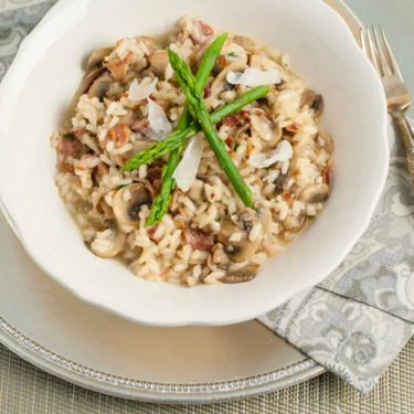 Mushroom Bacon Risotto Recipe | SideChef