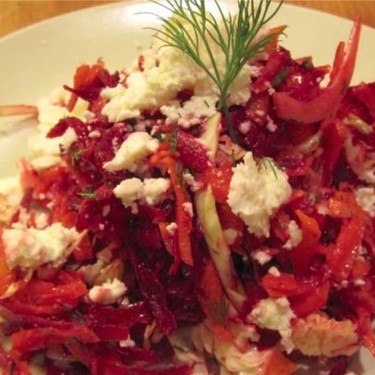 Beet and Carrot Slaw with Dill Dijon Dressing Recipe | SideChef