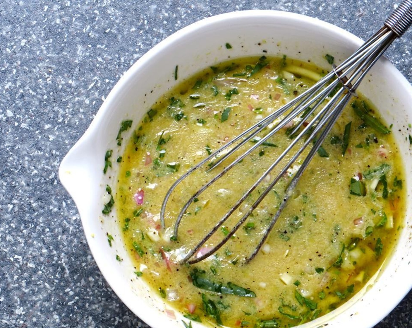 step 5 In a small bowl combine the zest and juice of the Lemon (1), Shallot (1), Tarragon (2 Tbsp), Champagne Vinegar (1 Tbsp), Olive Oil (1/3 cup), Dijon Mustard (1 Tbsp), Kosher Salt (1/2 tsp), and Freshly Ground Black Pepper (1/4 tsp). Whisk to combine.