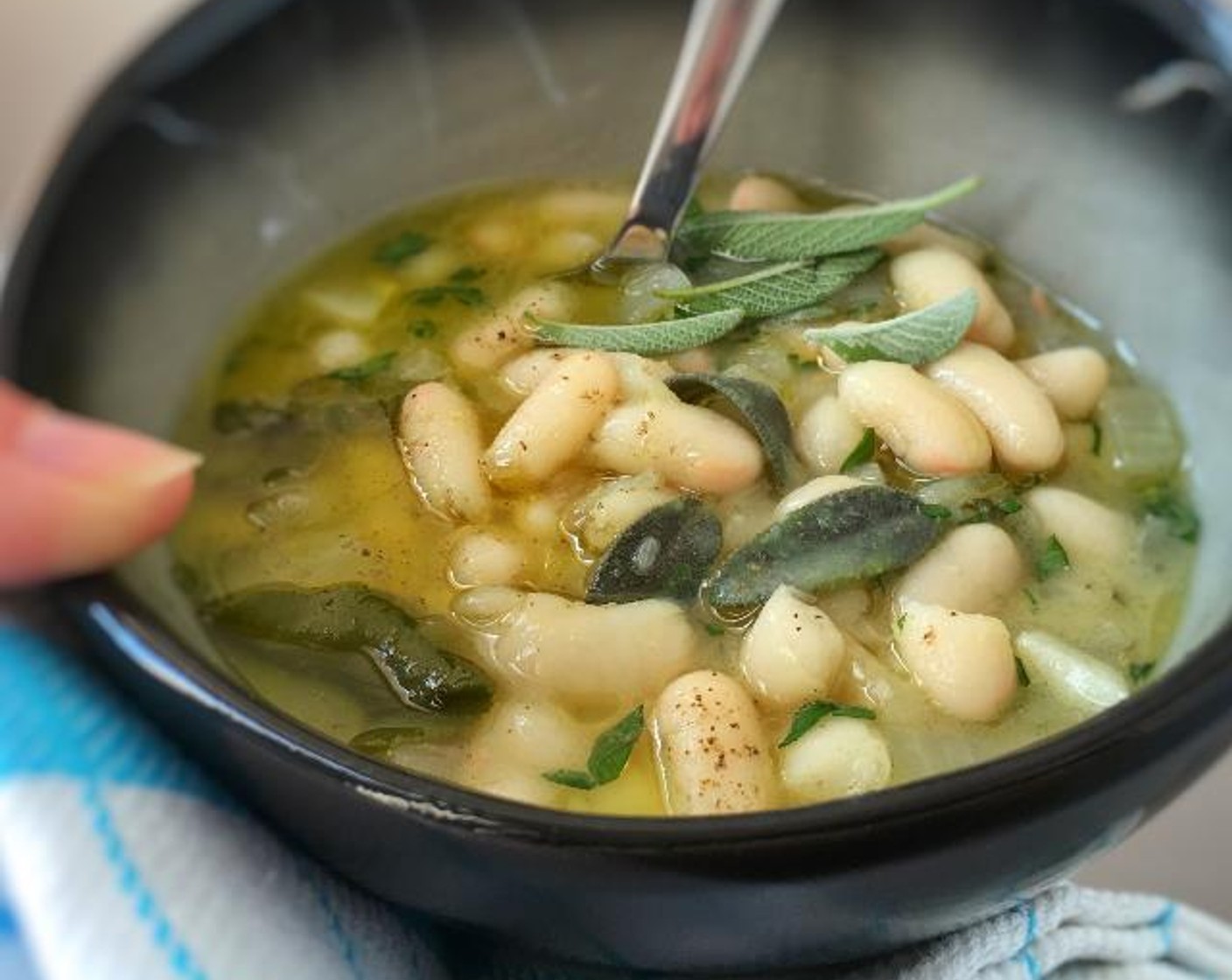 Mustard, Sage & White Bean Soup