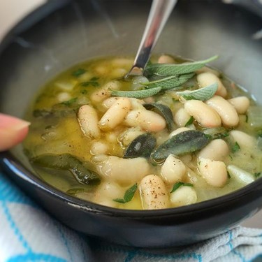 Mustard, Sage & White Bean Soup Recipe | SideChef