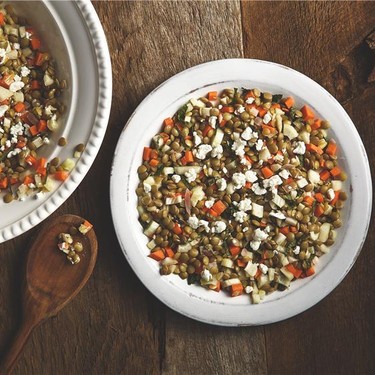 Lentil Salad with Goat Cheese and Mint Recipe | SideChef