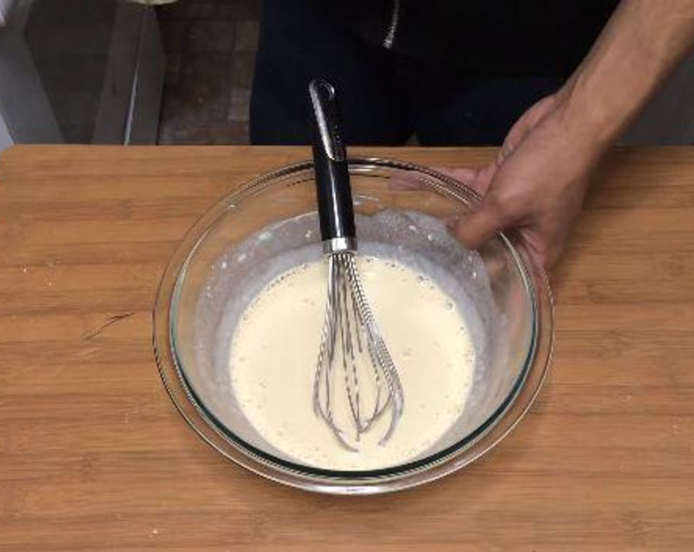 step 2 In another bowl or a jug, whisk the Milk (1 cup), Eggs (2), Sour Cream (2/3 cup),and Pure Vanilla Extract (2 Tbsp) until combined.