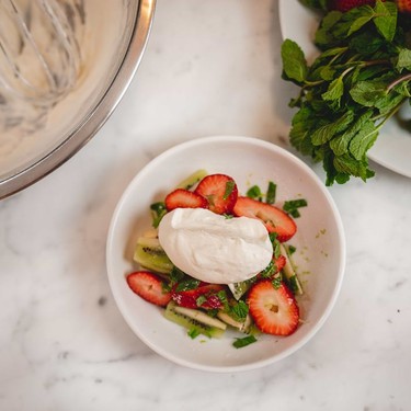 Fresh Fruit Medley with Homemade Whipped Cream Recipe | SideChef