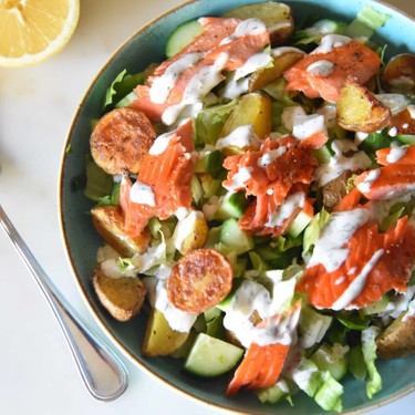 Salmon Salad with Potatoes and Dill Dressing Recipe | SideChef