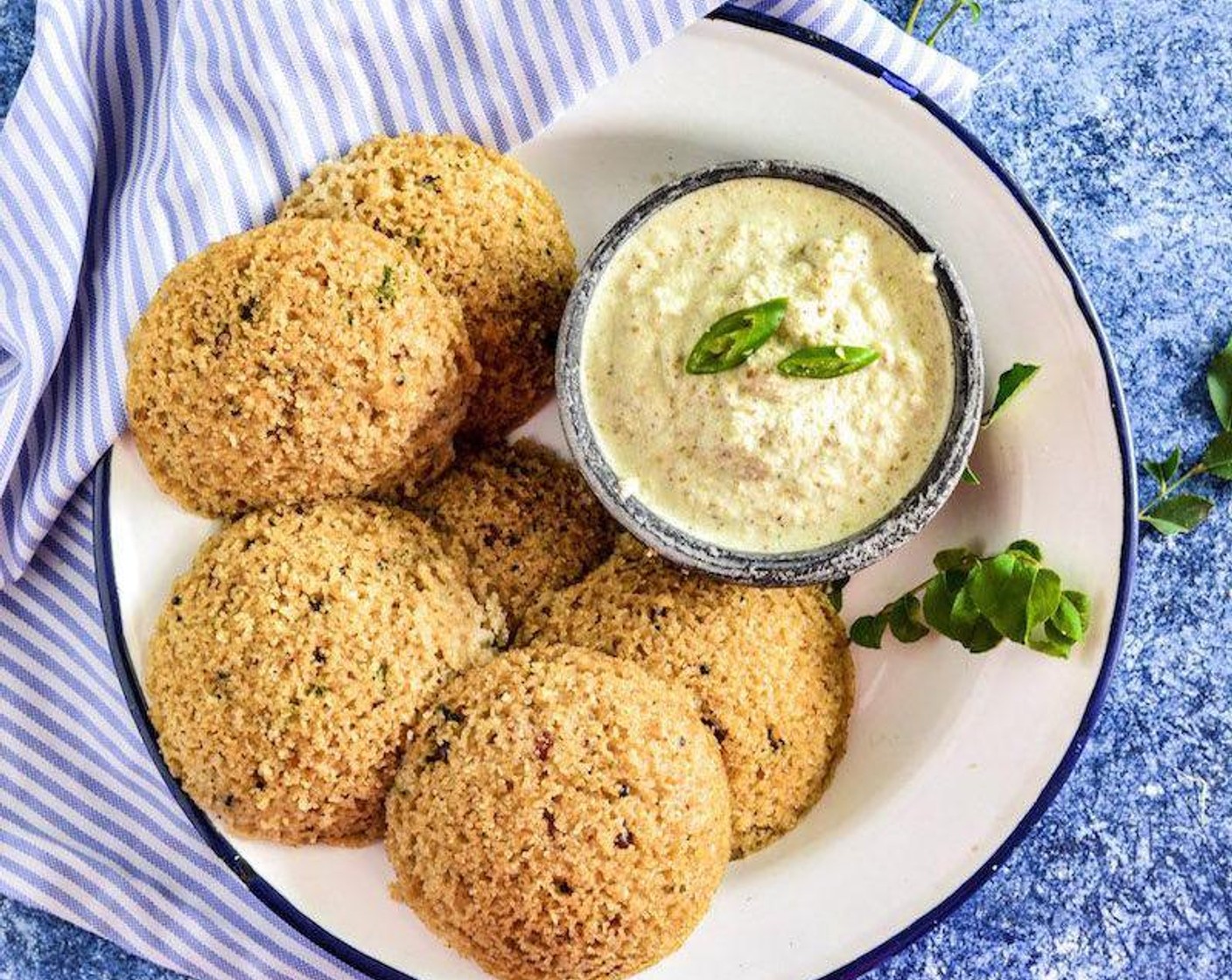 South Indian Steamed Semolina Cakes (Rava Idli)