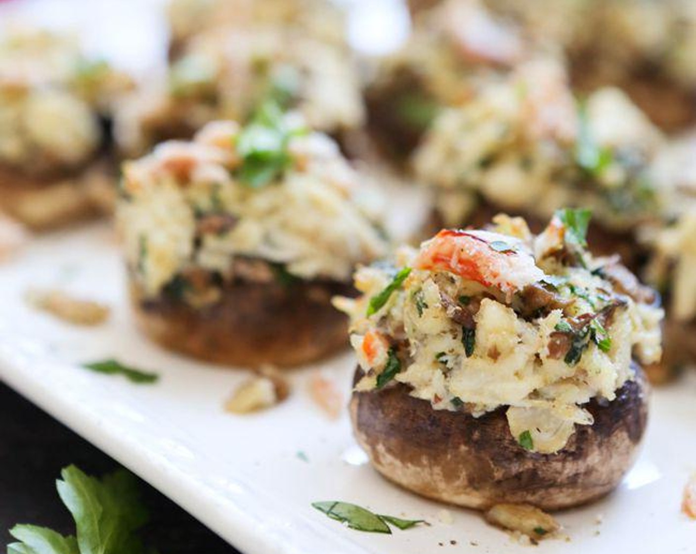 Havarti and Crab Stuffed Mushrooms