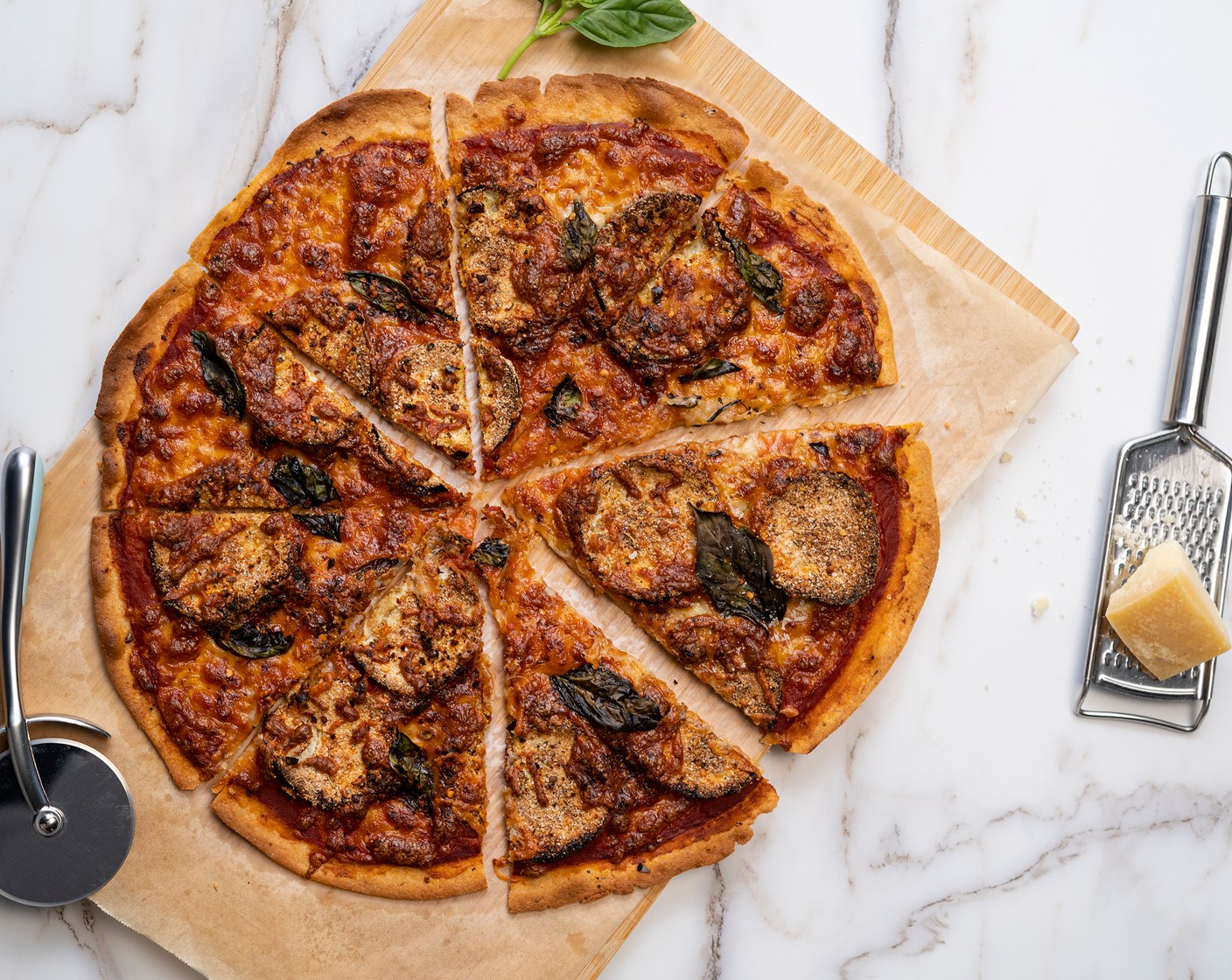 Gluten-Free Eggplant Parmigiana Pizza