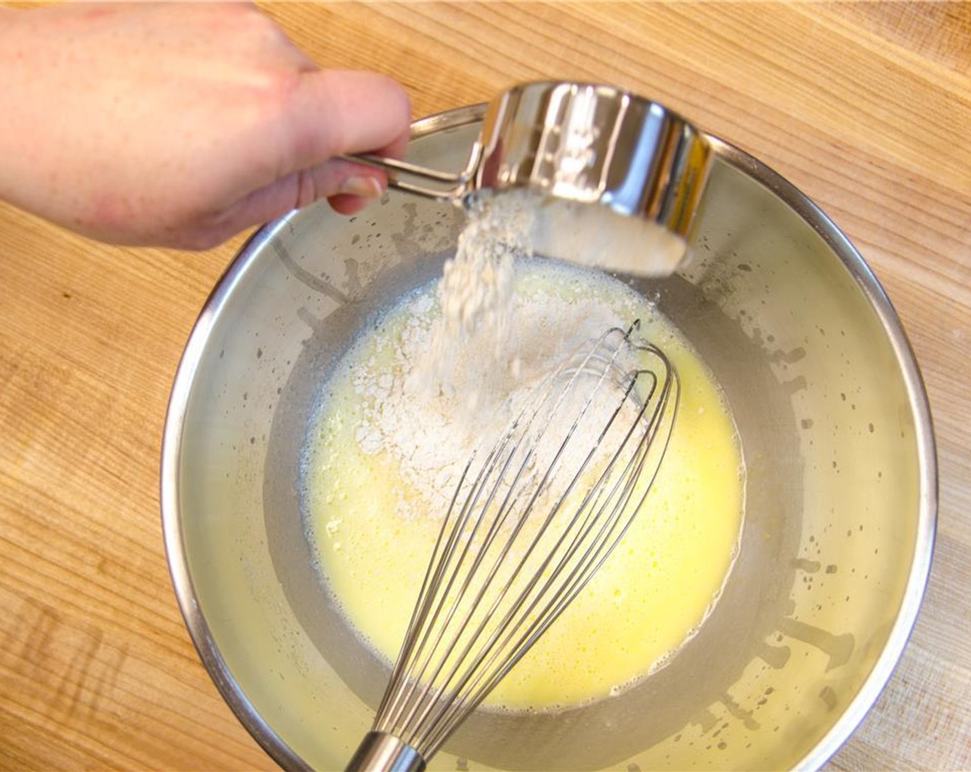 step 5 Whisk Bob's Red Mill® Buttermilk Pancake & Waffle Mix (1 1/2 cups) into yolks, and set aside.
