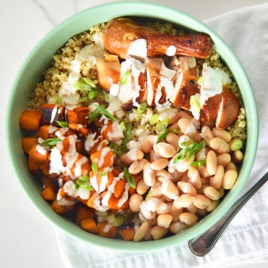 Chicken Grain Bowls with Sweet Potatoes Recipe | SideChef