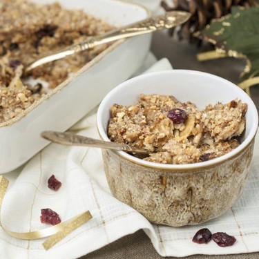 Baked Apple Cranberry Oatmeal Recipe | SideChef