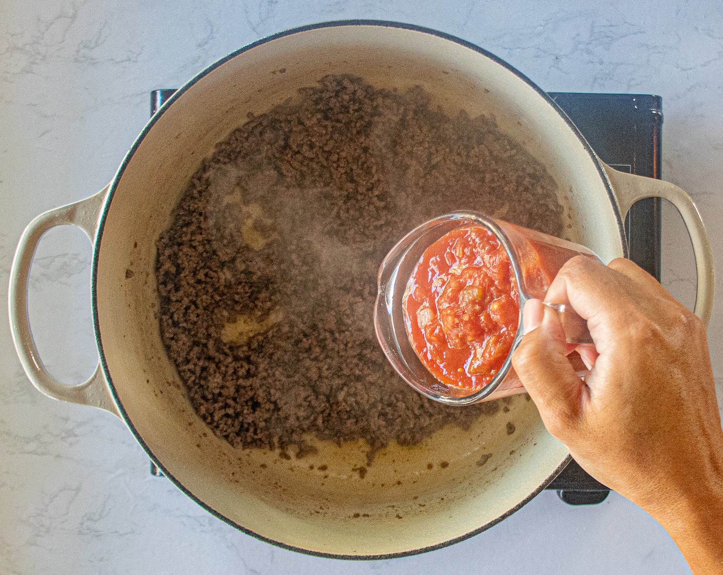 step 4 Add the Medium Salsa (1 cup) and stir.