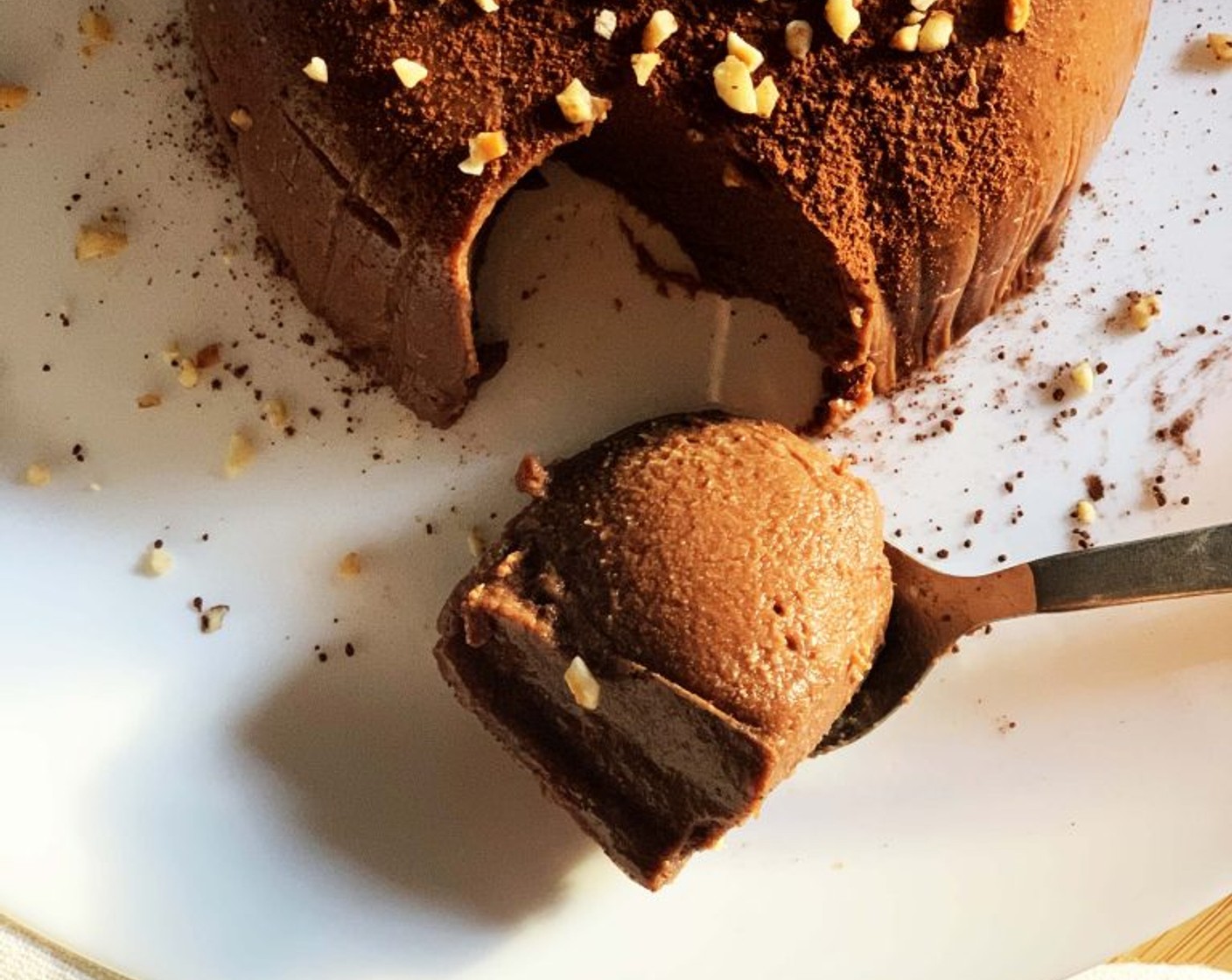 step 4 Line a bowl with plastic wrap, pour in the mixture, and refrigerate for a minimum of 3 hours or better overnight. Following morning, flip it onto a plate, dust the top with more cacao powder (optional) and enjoy!