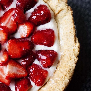 Strawberry Custard Pie Recipe | SideChef
