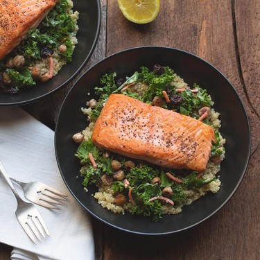 Salmon Quinoa Bowl with Kale Recipe | SideChef