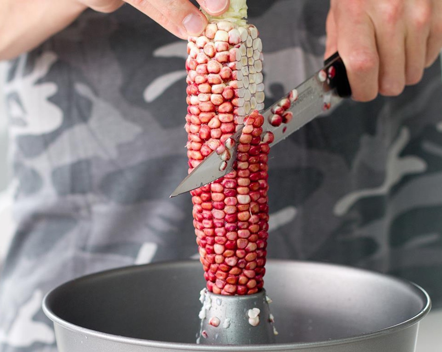 step 2 Cut the Corn Kernels (2 cups) off of the earns of corn if using fresh corn.