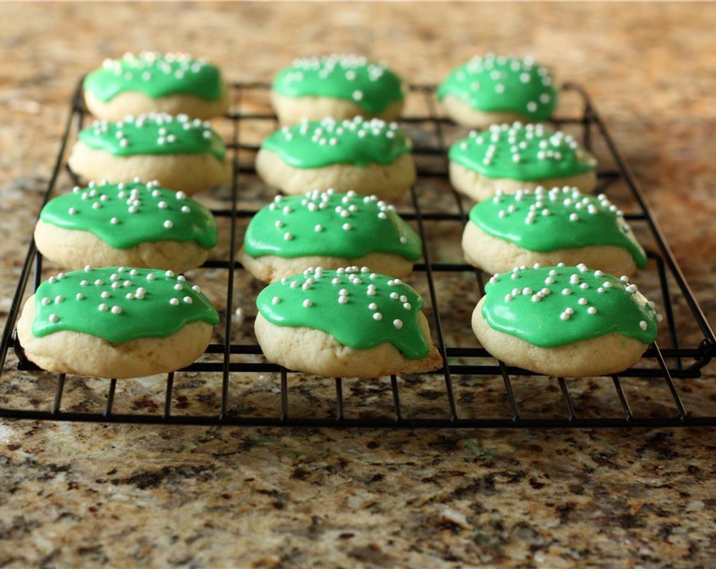 step 11 Serve immediately, or allow icing to harden for a couple of hours. Once the icing has hardened, store cookies in an airtight container. These cookies are best the day they are baked, but they’re fine the next day as well.