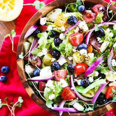 Tomato Cucumber Feta Salad Recipe | SideChef