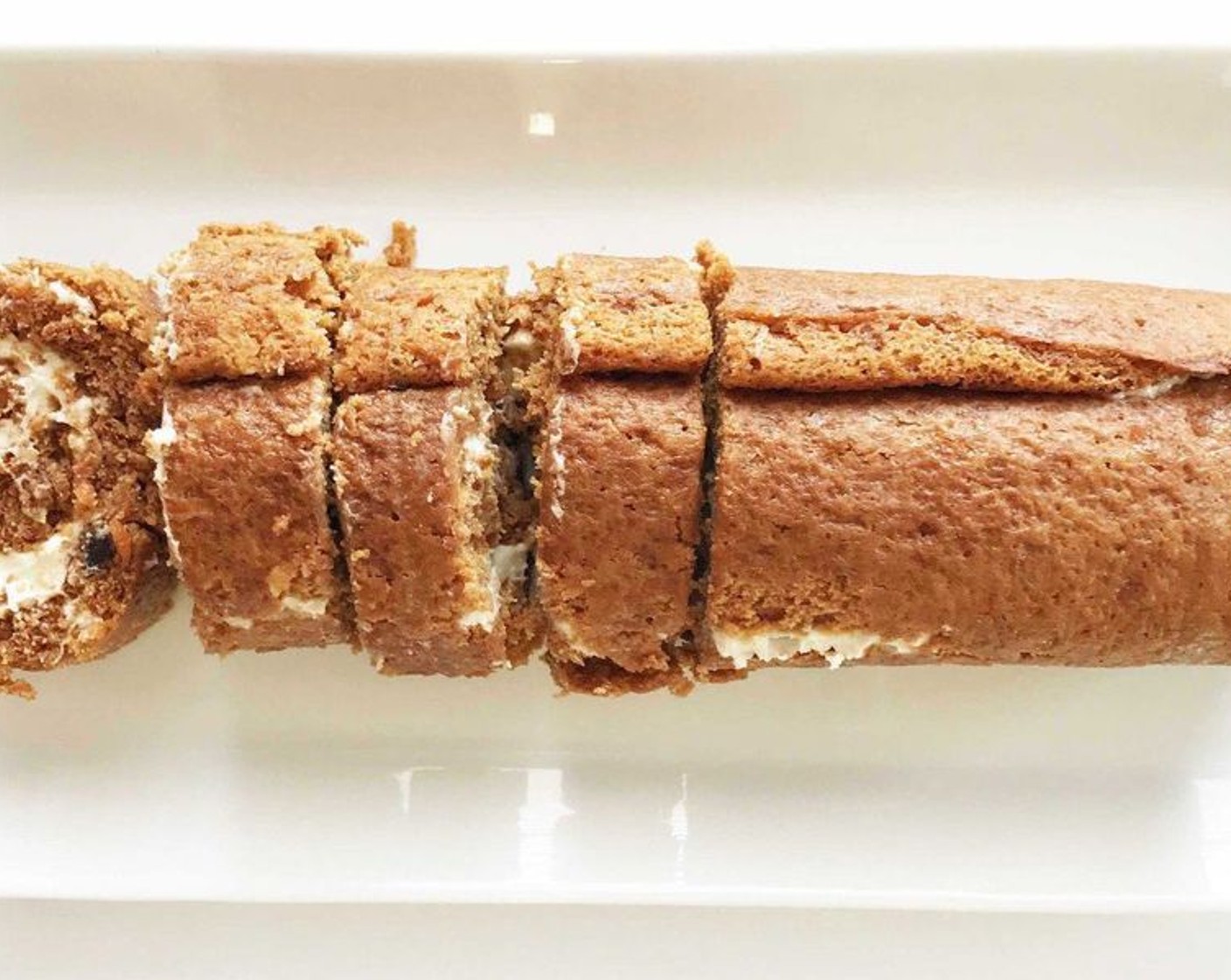 Skinny Carrot Cake Roll with Cream Cheese Filling
