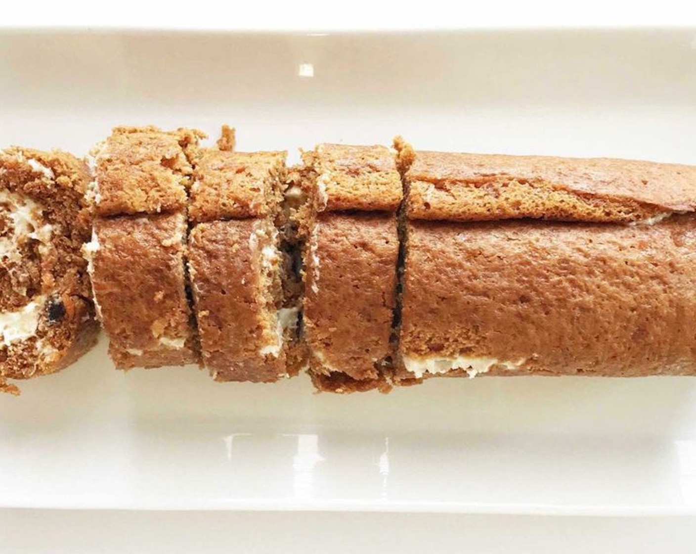 Skinny Carrot Cake Roll with Cream Cheese Filling