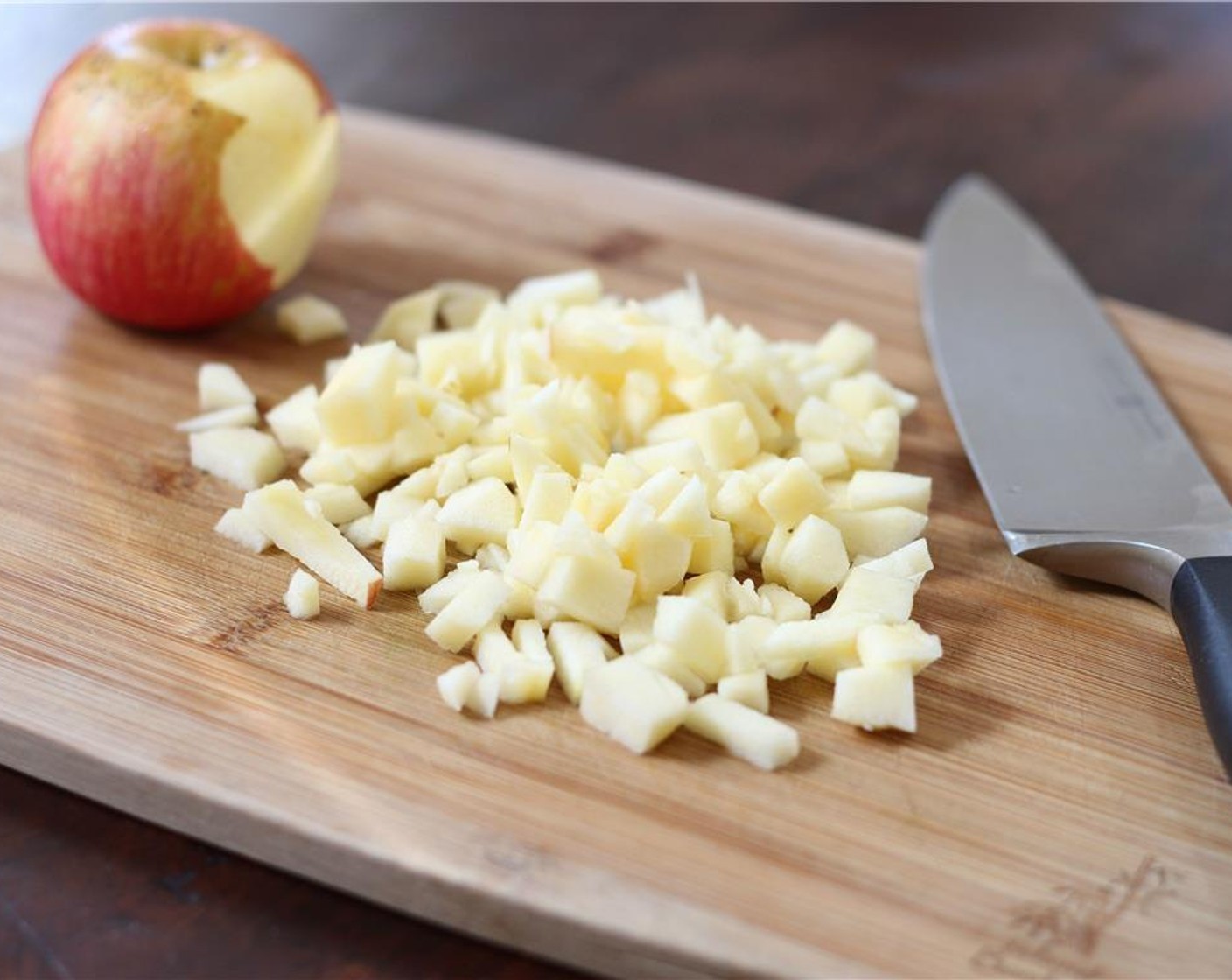 step 1 Peel and chop the Apple (1/2 cup).